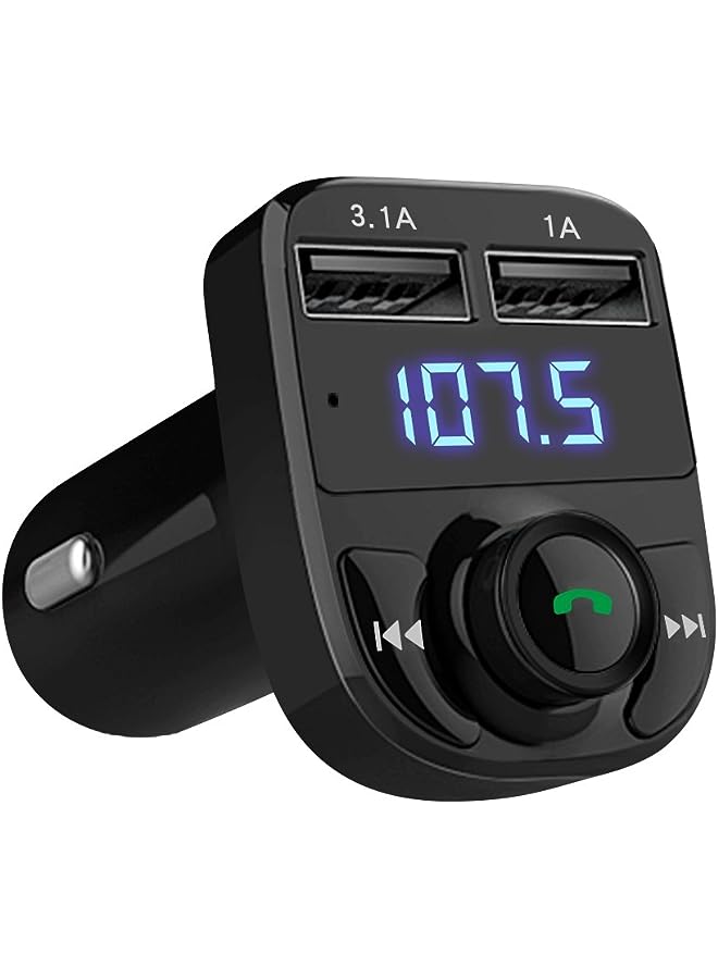 Zaboon Call Car Charger,Wireless Bluetooth FM Transmitter Radio Receiver,Mp3 Audio Music Stereo Adapter,Dual USB Port Charger Compatible for All Smartphones,Samsung Galaxy,LG,HTC,etc.  - Image 1
