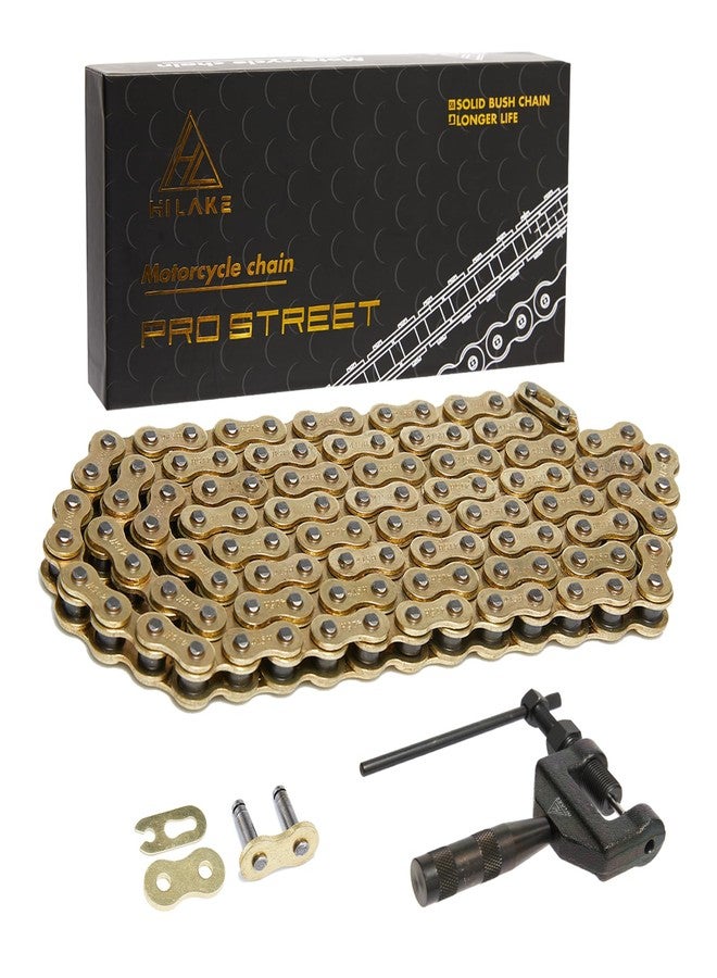 HILAKE 428 Motorcycle Chain 130 Links Non O-Ring with Connecting Master Link and Chain Breaker Heavy Duty Drive Chain for Motorcycle Bicycle Go Kart Mini Trail Bike - Image 1