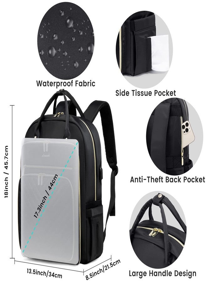 LOVEVOOK Laptop Backpack Women Teacher Backpack,15.6 Inch Laptop Bag with USB Port,Waterproof Daypack for Work Travel,Black - Image 4