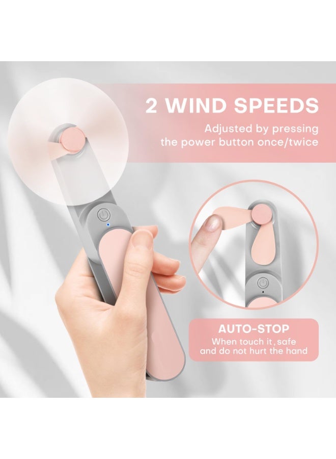 General Portable mini handheld Fan, small Rechargeable Personal Fan for 3-6 Hours Runtime, Pocket Design for Travel/Women Essentials/vacation/beach/vacation/airplane/disney  - Image 4
