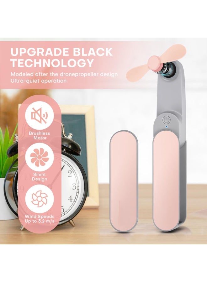 General Portable mini handheld Fan, small Rechargeable Personal Fan for 3-6 Hours Runtime, Pocket Design for Travel/Women Essentials/vacation/beach/vacation/airplane/disney  - Image 3