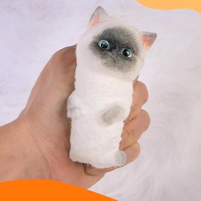 Fejytor Big Taba Squishy Cat, Handmade Large Cat Taba Toys, Stress Relief, Funny, Cute Soft cat Squishy Stress Toy Gifts.(X) - Image 3