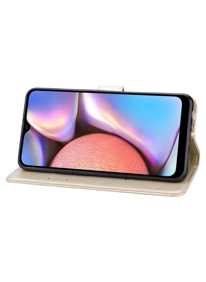 erorex Case For Samsung Galaxy A12 Rose Embossed Horizontal Flip PU Leather Case with Holder & Card Slots & Wallet - Image 5