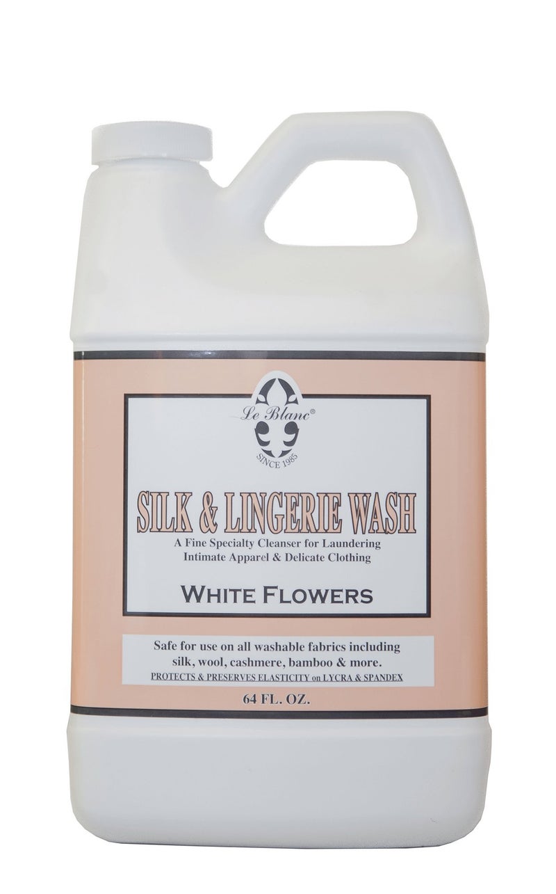 Le Blanc White Flowers Silk Lingerie Wash Luxury Laundry Cleanser for Delicates 64 oz 1 pack