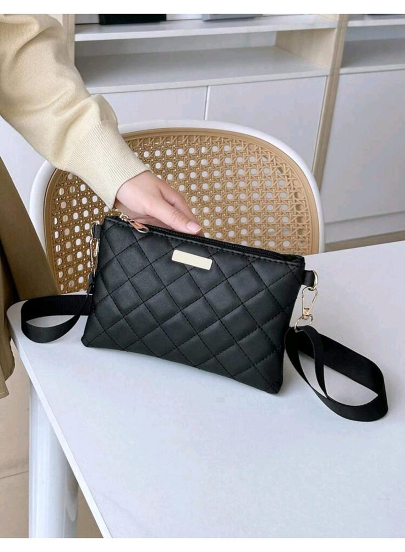 شي إن حقيبة جديدة مزخرفة بالترتر على شكل مسنن مع بطانة وسحاب للإغلاق وحزام كتف قابل للتعديل - Image 2