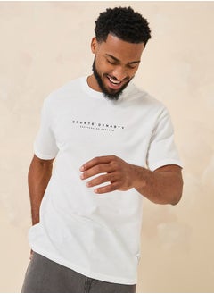 Styli Front and Back Graphic Terry Oversized T-Shirt  - Image 3