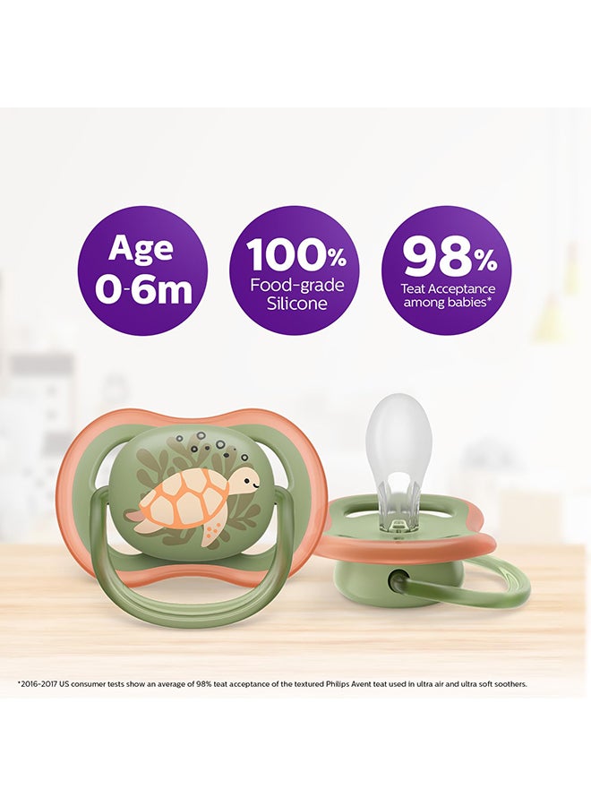 Philips Avent Pacifier Ultra air |Lets Your Baby's Skin Breathe | Orthodontic & BPA Free |2 Pack |6-18m | SCF085/60 - Image 3
