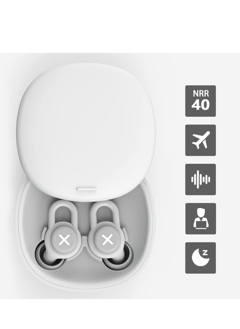 SYOSI - Sleep Noise-Cancelling Earplug Set, Reusable Anti-noise Sleep Silicone Earplugs to Learn Quiet and Noise-proof Hearing Protection for Concerts, Motorcycles, Work, and Noise Sensitivity (Gray) - Image 1