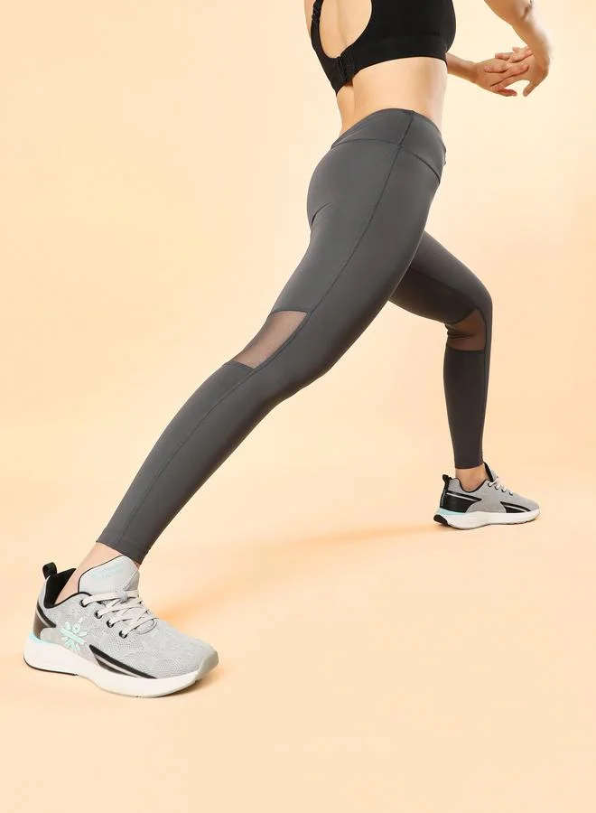 Cult Women Grey Mesh Panel Tights