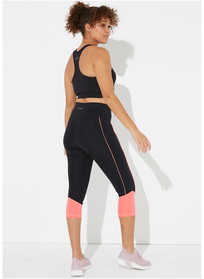 Matalan Souluxe Neon Panel Capri Leggings  - Image 2