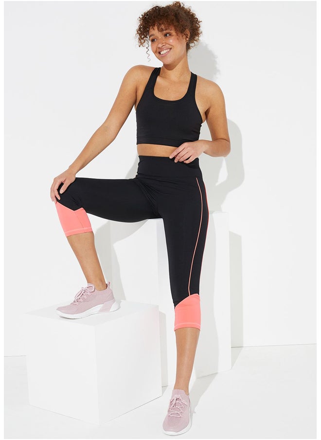 Matalan Souluxe Neon Panel Capri Leggings  - Image 4