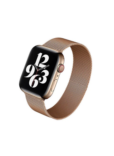 Milanese Loop Strap For Apple Watch Series 10 | Ultra 2 | 8 Ultra | 9 | 8 | 7 | 6 49/46/45/44/42mm Stainless Steel Double Mesh Wristbands - Rose Gold