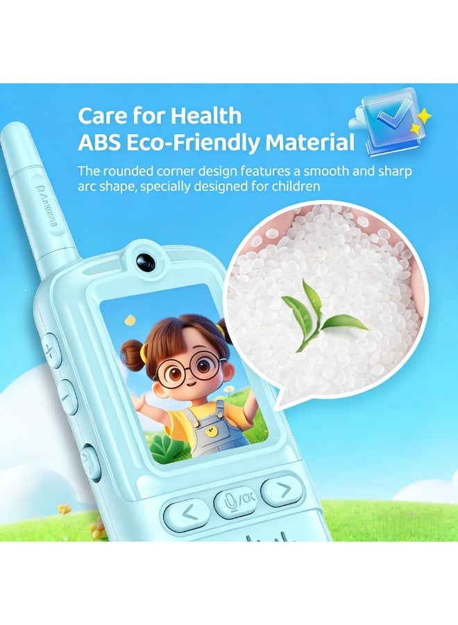 كلوزيلي 2 قطع لعبة صوتية للأطفال، لعبة اتصال فيديو قابلة لإعادة الشحن، جهاز اتصال لاسلكي للتحكم عن بُعد، بطارية بسعة 650mAh تدوم طويلاً، جهاز نداء صوتي بعيد المدى، دردشة فيديو، لعبة ممتعة مع مغير الصوت، لعبة عائلية تفاعلية للاستخدام داخل المنزل وخارجه، ألعاب تفاعلية للأولاد والبنات، هدية عيد ميلاد / هدية للعطلات. - Image 4