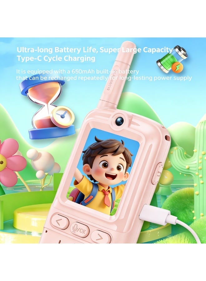 كلوزيلي 2 قطع لعبة صوتية للأطفال، لعبة اتصال فيديو قابلة لإعادة الشحن، جهاز اتصال لاسلكي للتحكم عن بُعد، بطارية بسعة 650mAh تدوم طويلاً، جهاز نداء صوتي بعيد المدى، دردشة فيديو، لعبة ممتعة مع مغير الصوت، لعبة عائلية تفاعلية للاستخدام داخل المنزل وخارجه، ألعاب تفاعلية للأولاد والبنات، هدية عيد ميلاد / هدية للعطلات. - Image 5