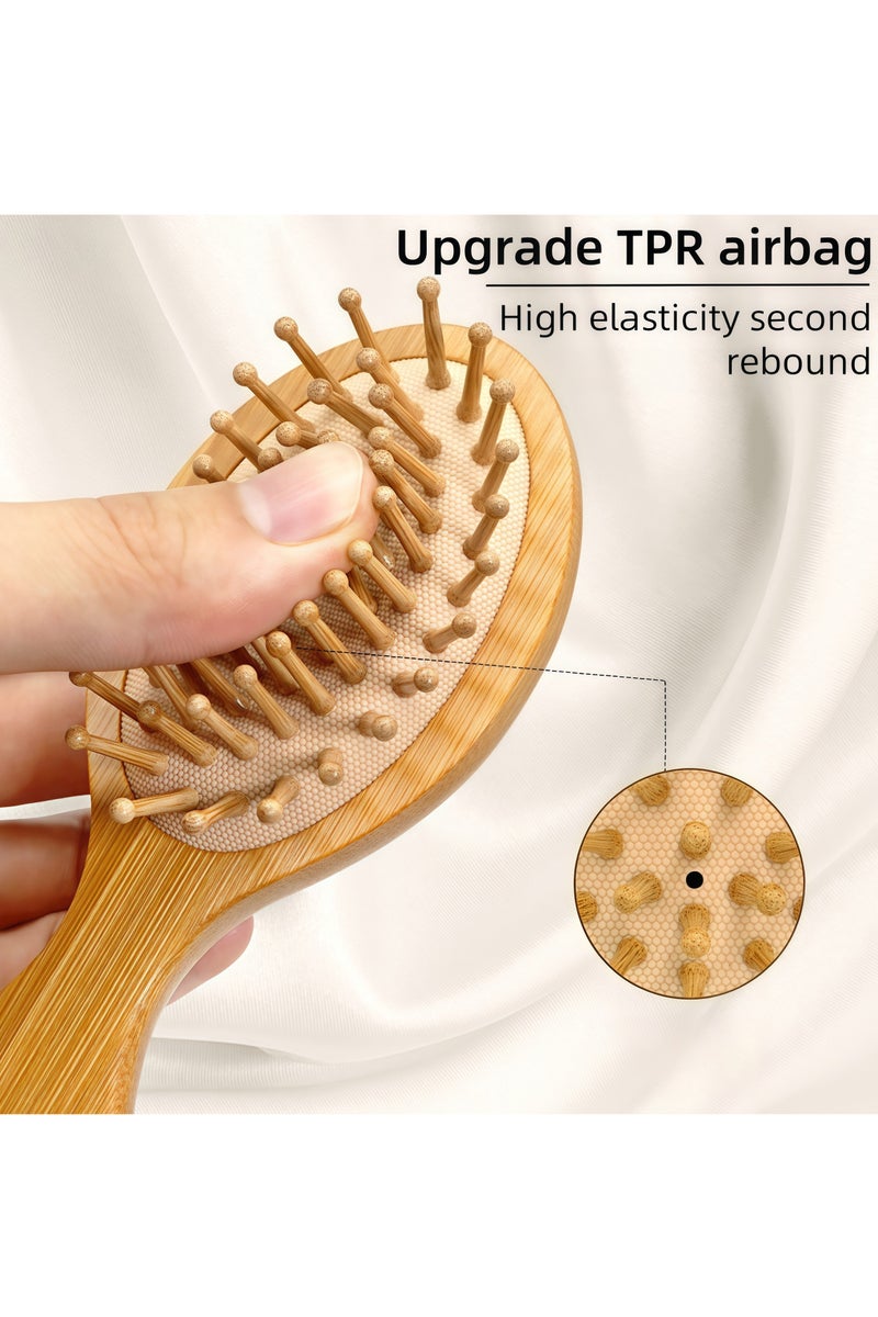 Loquat High quality hair comb 14x5x3 cm, wooden hair comb, natural bamboo comb, smooth hair comb, massage, no damage to scalp, no damage to hair, suitable for combing hair, hair care, smooth hair, reduce f - Image 4