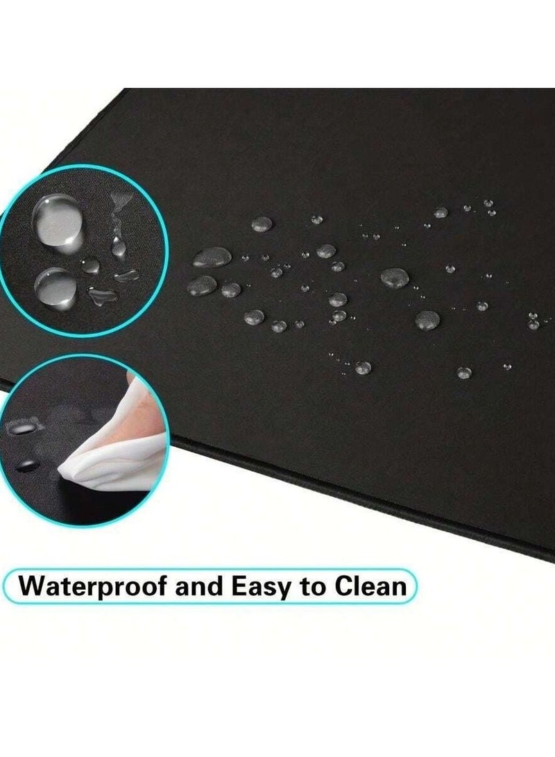 Gaming Mouse Pad with Modern Black & White Marble Design – 40 × 80 CM - Image 3