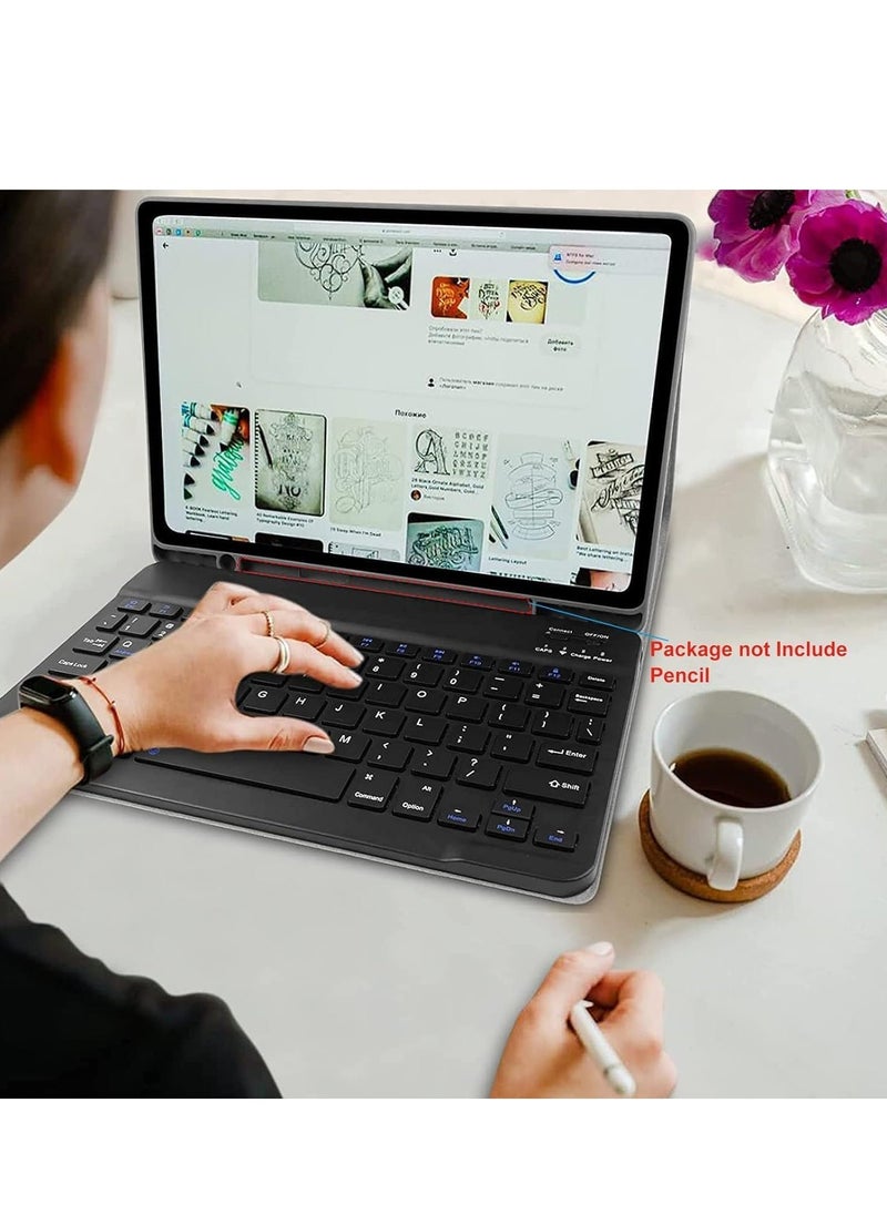 ELTRAZONE New Keyboard Case Compatible for Samsung Galaxy Tab S6 Lite 10.4'' (SM-P610/P615/P613/P619, 2020/2022) – Business Leather Folio Cover with Detachable Magnetic Wireless Keyboard, Premium Protection & Stand - Image 3