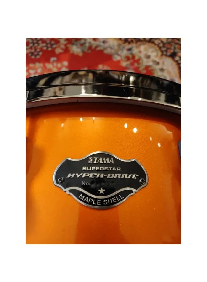 TAMA MKS55BN-BOS | Starclassic Maple Series | Snare Drum | All-Maple Shell | 14" x 5.5" | Die-Cast Hoops | Black Nickel | Bright Orange Solid - Image 3