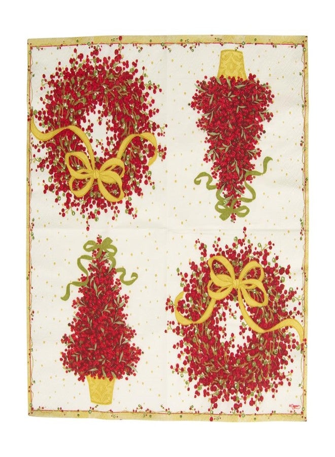 Caspari Pepperberry Paper Luncheon Napkins - 20 Per Package, 2 Packs - Image 4