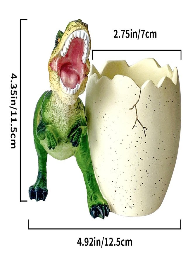 FlidRunest Dinosaur Kids Toothbrush Holders for Bathrooms - Cute Dino Tooth Brush Holder - Easy to Clean Toothbrush and Toothpaste Holder - Toothbrush Holder Toothbrush Organizer-Green - Image 3