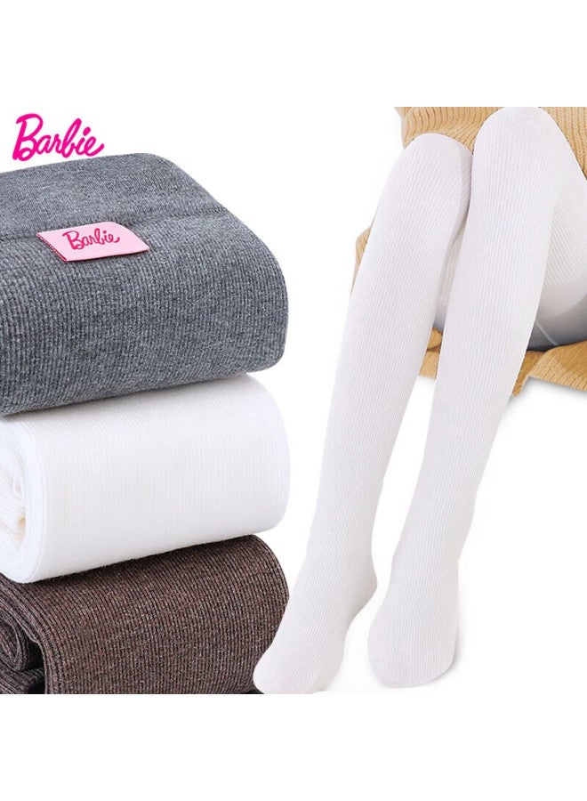 Barbie Children's Thin White Tights Spring And Autumn Girls Leggings Girls Long Tube Socks Versatile Student Bottoming Socks - Image 2
