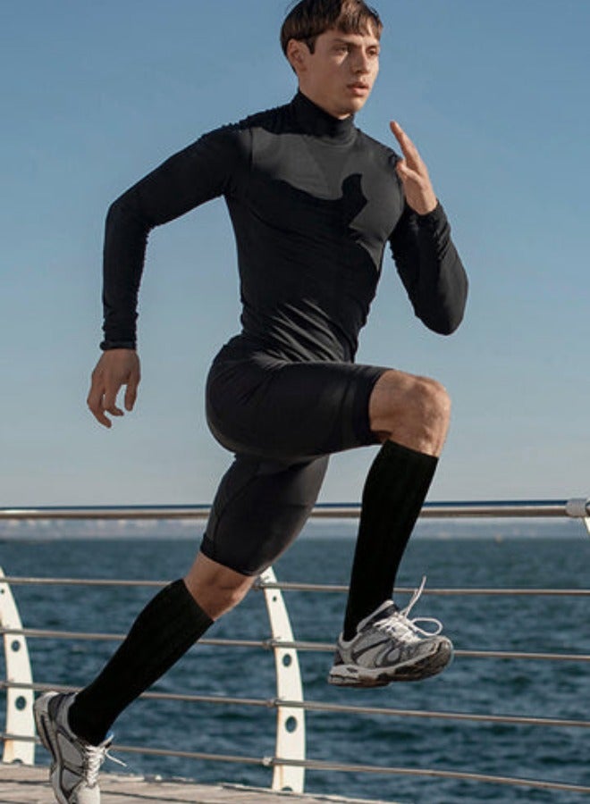 SANKOM Patent Active Compression Socks – Antibacterial Black – Clinically Proven to Improve Blood Circulation, Reduce Swelling & Fatigue – Hypoallergenic, Breathable, Padded Heel & Toe – Ideal for Travel, Workout, Pregnancy & Daily Wear  - Image 2