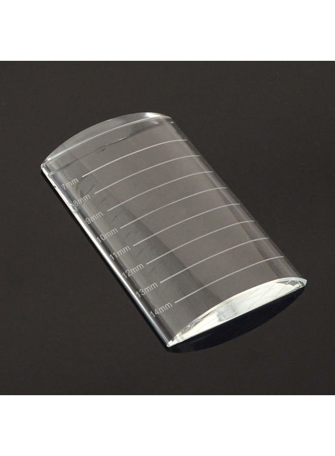 HONBAY Arc Eyelash Extensions Tray Crystal Glass False Lashes Pallet Holder, 3.1x2x0.5inch - Image 1