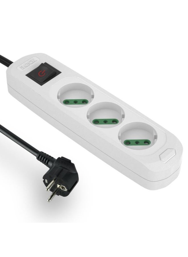 iLOCK 3-Outlet Power Strip – 3500W, 16A – 1.5m Cable - Image 2