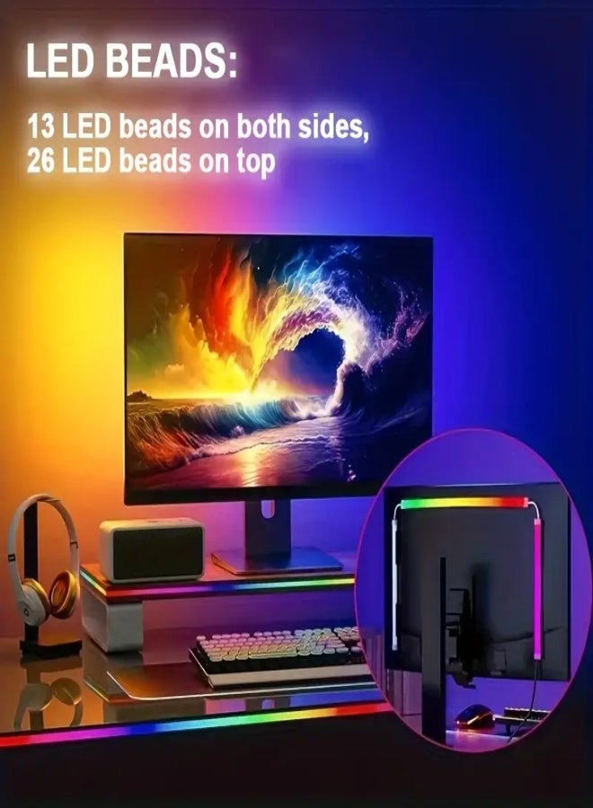 AROAQ 3-in-1 24-inch Display with RGB Ambient Creative Smart Light, RGB Phosphorescent Screen Light, USB Powered, 4-Key USB Wired Dimming Color Mode for Office Gaming and Showcase Decorative Vivid Lighting Set - Image 5