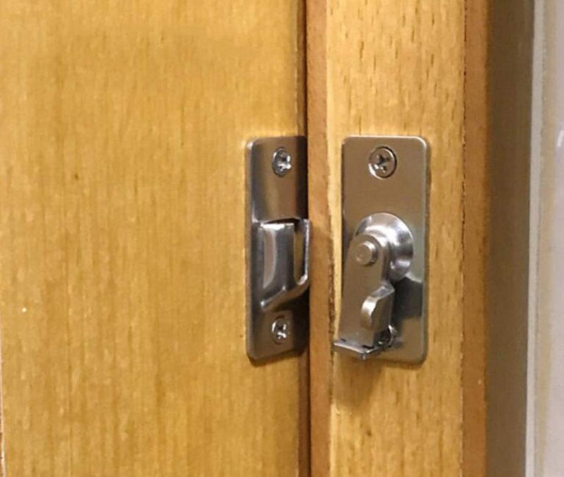 dingchi Right Angle Door Buckle Buckle 90 Degree Door Clasp Lock Shift Door Lock Button Push Pull Button Door Latch Special Door Lock Button(2 Pack) - Image 5