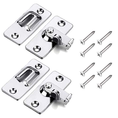 dingchi Right Angle Door Buckle Buckle 90 Degree Door Clasp Lock Shift Door Lock Button Push Pull Button Door Latch Special Door Lock Button(2 Pack) - Image 1