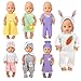 ARTST 7 Set Baby Doll Clothes1418 inch Reborn Doll Clothes Accessories Dress with Hats Socks Outfits Fits for 43cm New Born15 inch Bitty16 Inch Baby Dolls - Image 4