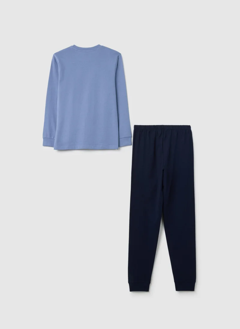 او في اس بيجامة قطنية نقية متعددة الألوان للأولاد من