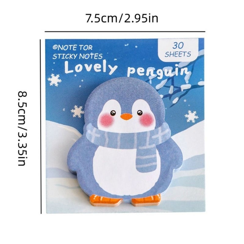 Sea Lion Penguin Sticky Notes Reusable Adhesive Memo Pads For Students Office 2pcs - Image 2