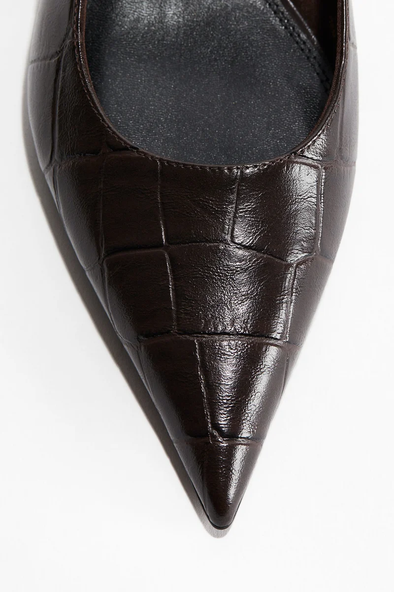 H&M Kitten-heeled pointed slingbacks