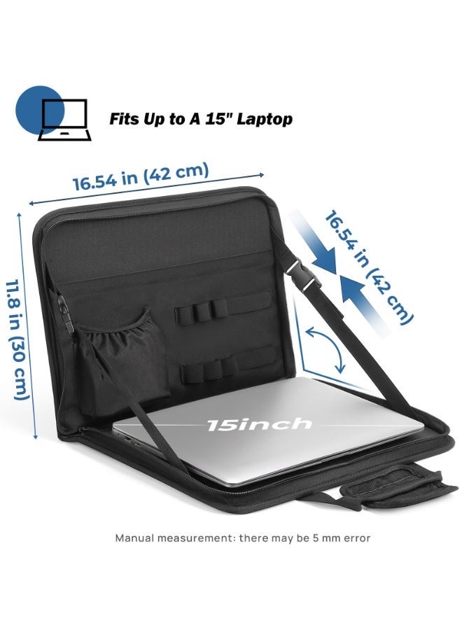 YelaJoy 42*30CM Car Eating Tray, 3 in 1 Steering Wheel Eating Tray, Car Back Seat Laptop Desk, Multifunctional Office Bag, Car Work Table for Writing, Car Organizer for Kids, Commuters, Family - Image 2