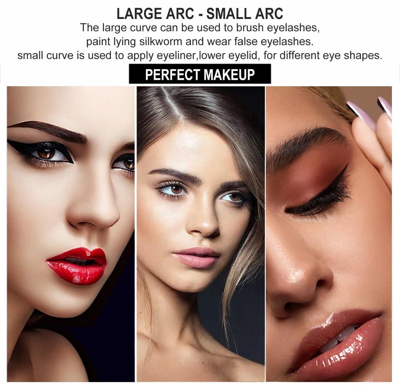 SUMEITANG Eyeliner Stencils 2Pcs Reusable Silicone Eyeliner Aid Mascara Shield Multifunctional Makeup Stencil for Beginners Eyeliner Eyelash Eyeshadow Lipstick Applicator Guide Tool Easy to Use-Blue - Image 3