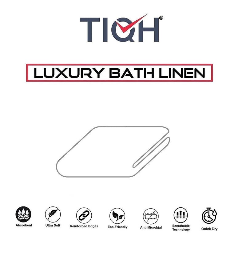 TIQH Organic Cotton 400 GSM Thick and Plush Hand Gym Workout Hand Towel Navy Set of 2 - Image 5