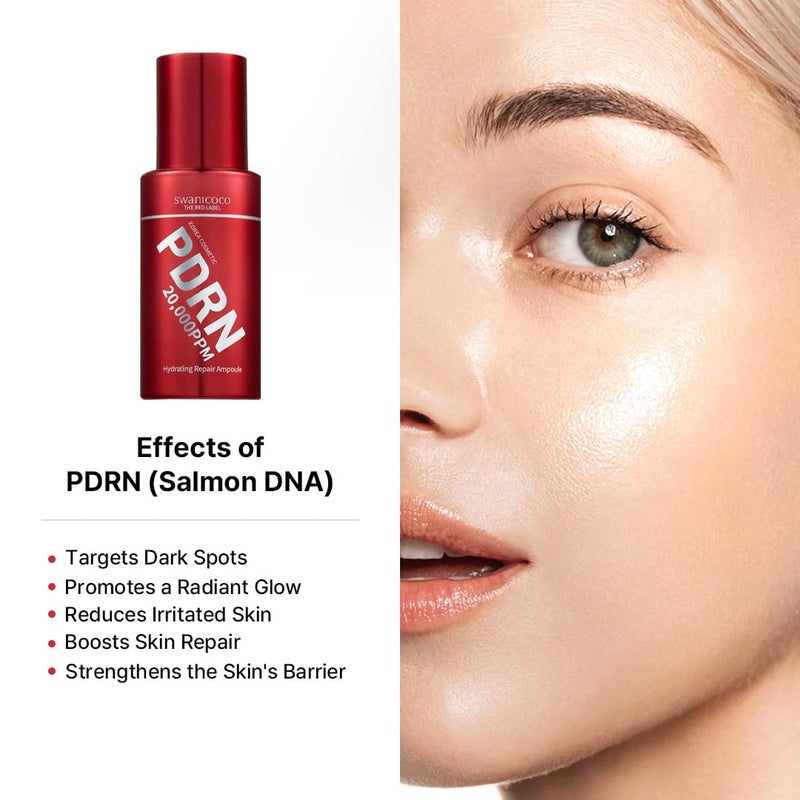 SWANICOCO Premium 20,000ppm PDRN Serum, 99.9% Pure Salmon DNA, 2% Concentration, Anti-Aging, Firming, Plumping, Professional Grade Korean Beauty Ampoule 30ml 1Fl Oz - Image 2