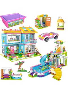 Friends House Swimming Pool Water Park Building Kit With Storage Box, Creative Roleplay Building Blocks Toy Birthday Gifts For Kids Girls Aged 6-12 (1736 Pieces) - pzsku/Z56C039BEEBED5D61FB1EZ/45/_/1732787367/6732271d-3fbe-4bd7-ba42-39bcc4cc0981