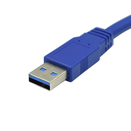Hxchen 60cm/2ft Super Speed USB 3.0 Type A Male to Female Extension Cable with Panel Mount and Screws Blue - (1 Pc) - Image 3