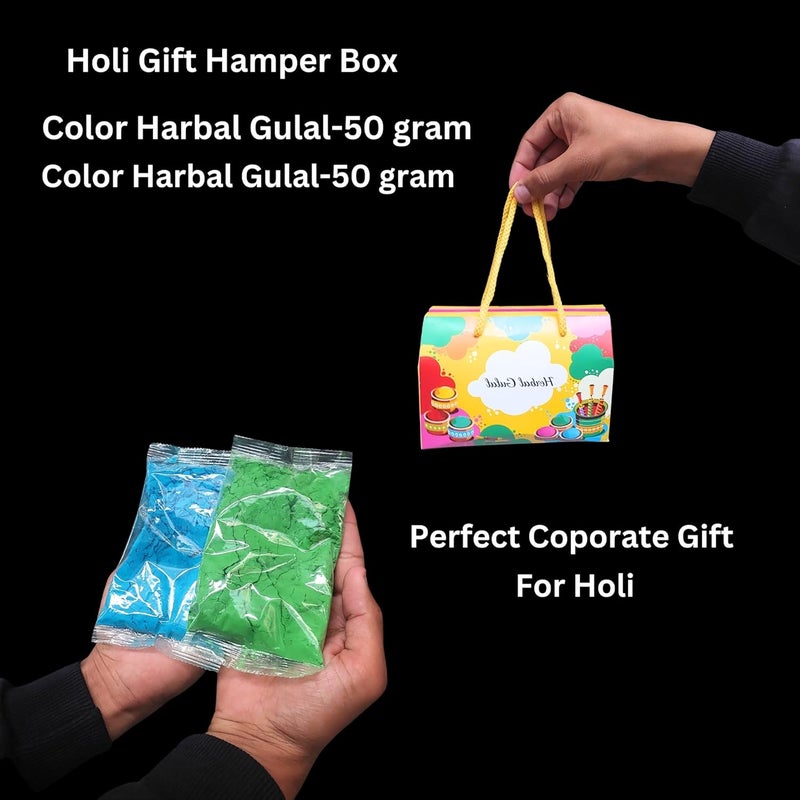 DIGI ART'S DIGI ARTS Holi color Gift Hamper Set Organic Holi ColourGulal Gulal Gota 50 gms 2 each in 1 Gift Hamper Difrent Color Soft Skin Friendly Non Toxic 100 Safe - Image 3