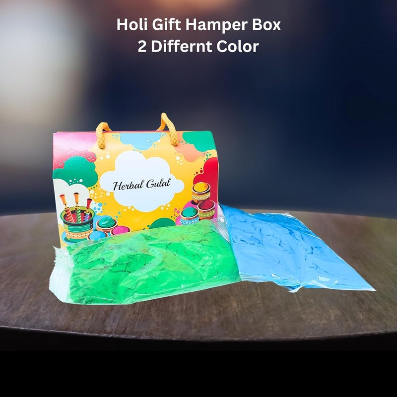 DIGI ART'S DIGI ARTS Holi color Gift Hamper Set Organic Holi ColourGulal Gulal Gota 50 gms 2 each in 1 Gift Hamper Difrent Color Soft Skin Friendly Non Toxic 100 Safe - Image 2