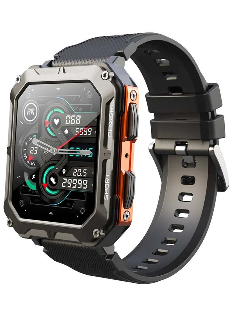 RollsTimi  Military Smart Watch for Men Answer Make Call, Rugged Tactical Smartwatch for Android Phones and iPhone, Waterproof Outdoor Sports Fitness Tracker with Heart Rate, Sleep Monitor - Image 1