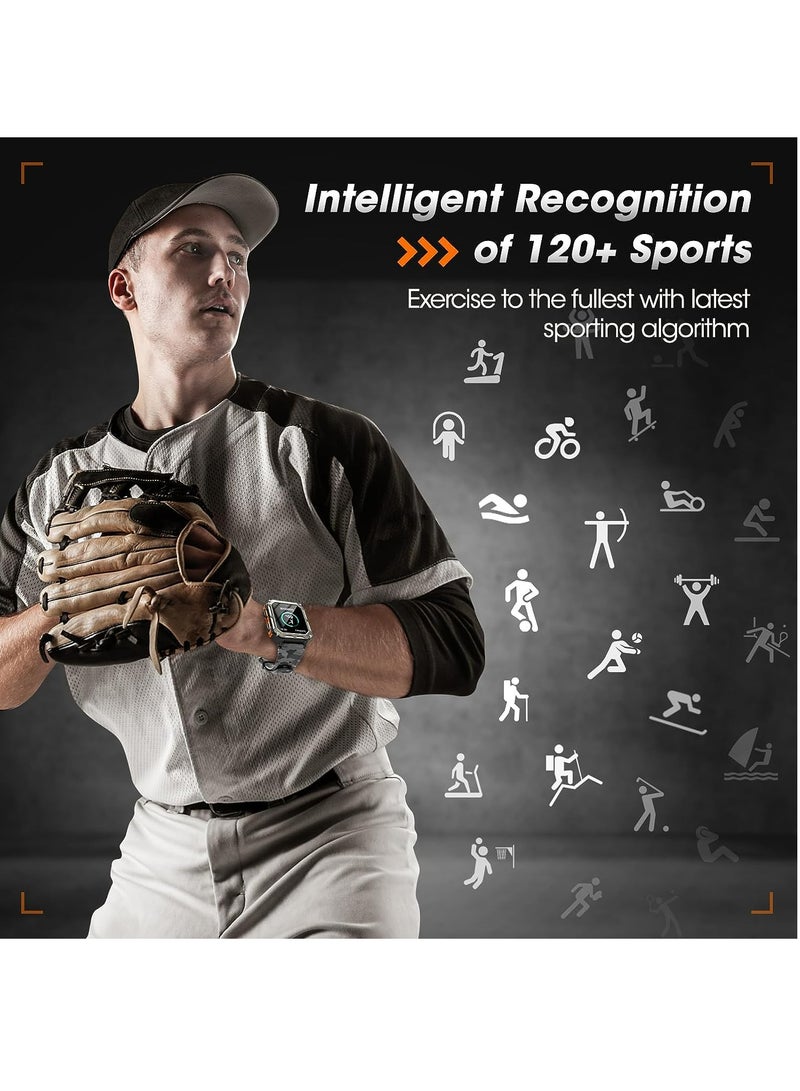 RollsTimi  Military Smart Watch for Men Answer Make Call, Rugged Tactical Smartwatch for Android Phones and iPhone, Waterproof Outdoor Sports Fitness Tracker with Heart Rate, Sleep Monitor - Image 5