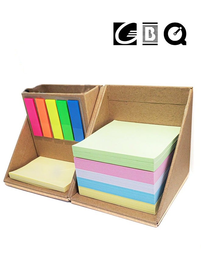 GBQ 650Pcs Combination Of Tear-off Sticky Notes And Index Labels Creative Stationery Multi-purpose Carton Combination For Office, Home ,School - Image 1