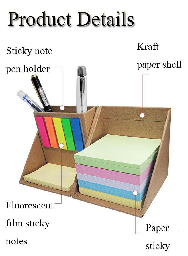 GBQ 650Pcs Combination Of Tear-off Sticky Notes And Index Labels Creative Stationery Multi-purpose Carton Combination For Office, Home ,School - Image 3