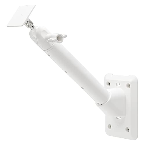 Holicfun Universal Solar Panel Wall Mount for Ring, Eufy, Arlo, Wyze, Reolink Solar Panels and More, Extended Mounting Arm, Multi-Angle Adjustable (White) - Image 1