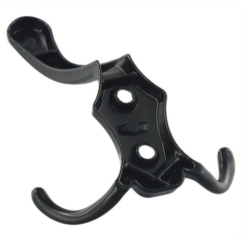 Black 3 Hooks Coat Rack Wall Mounted Hanger for Entryway Bedroom Clothes - Image 4