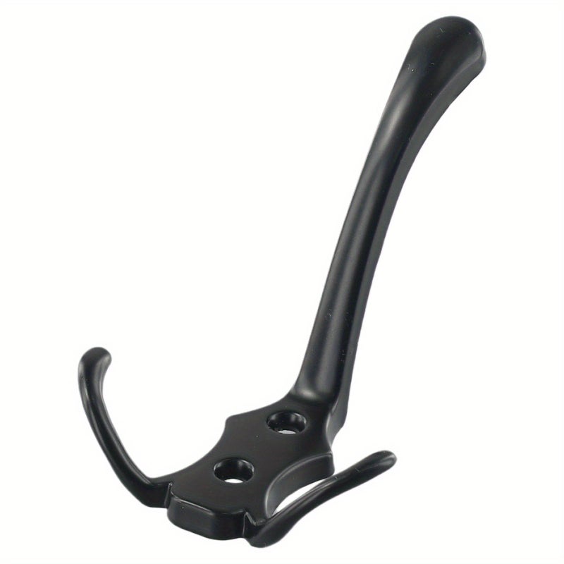Black 3 Hooks Coat Rack Wall Mounted Hanger for Entryway Bedroom Clothes - Image 5